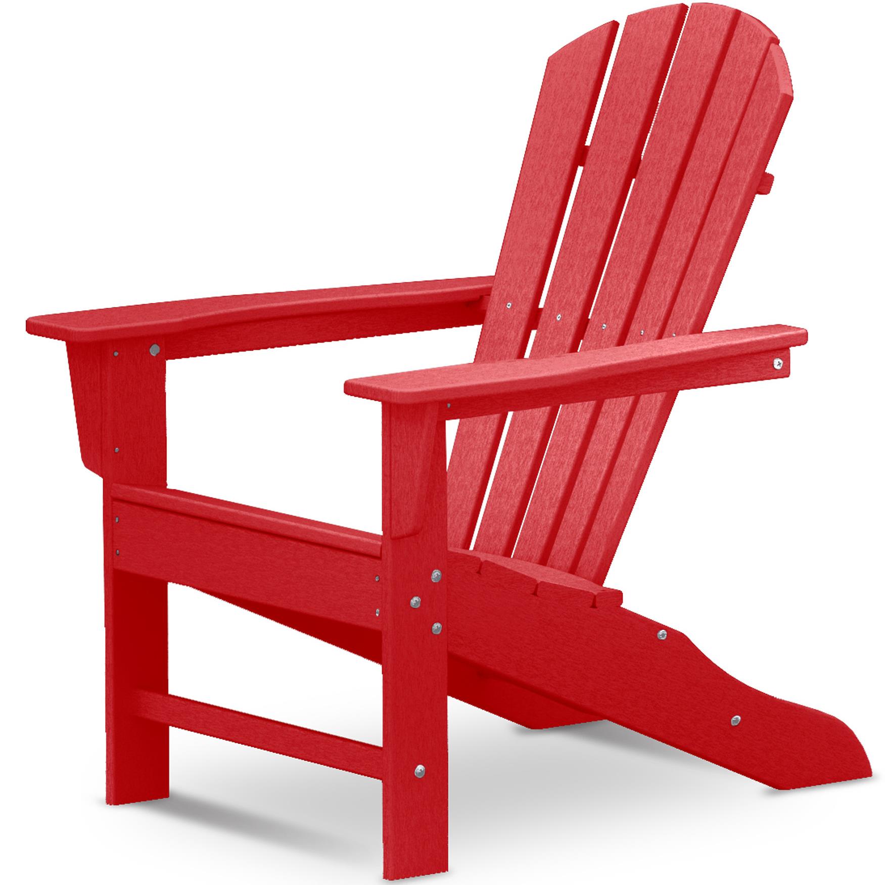 Polywood Palm Coast HNA10SR Adirondack Chair with Slat Design Zak's Home Outdoor Chair